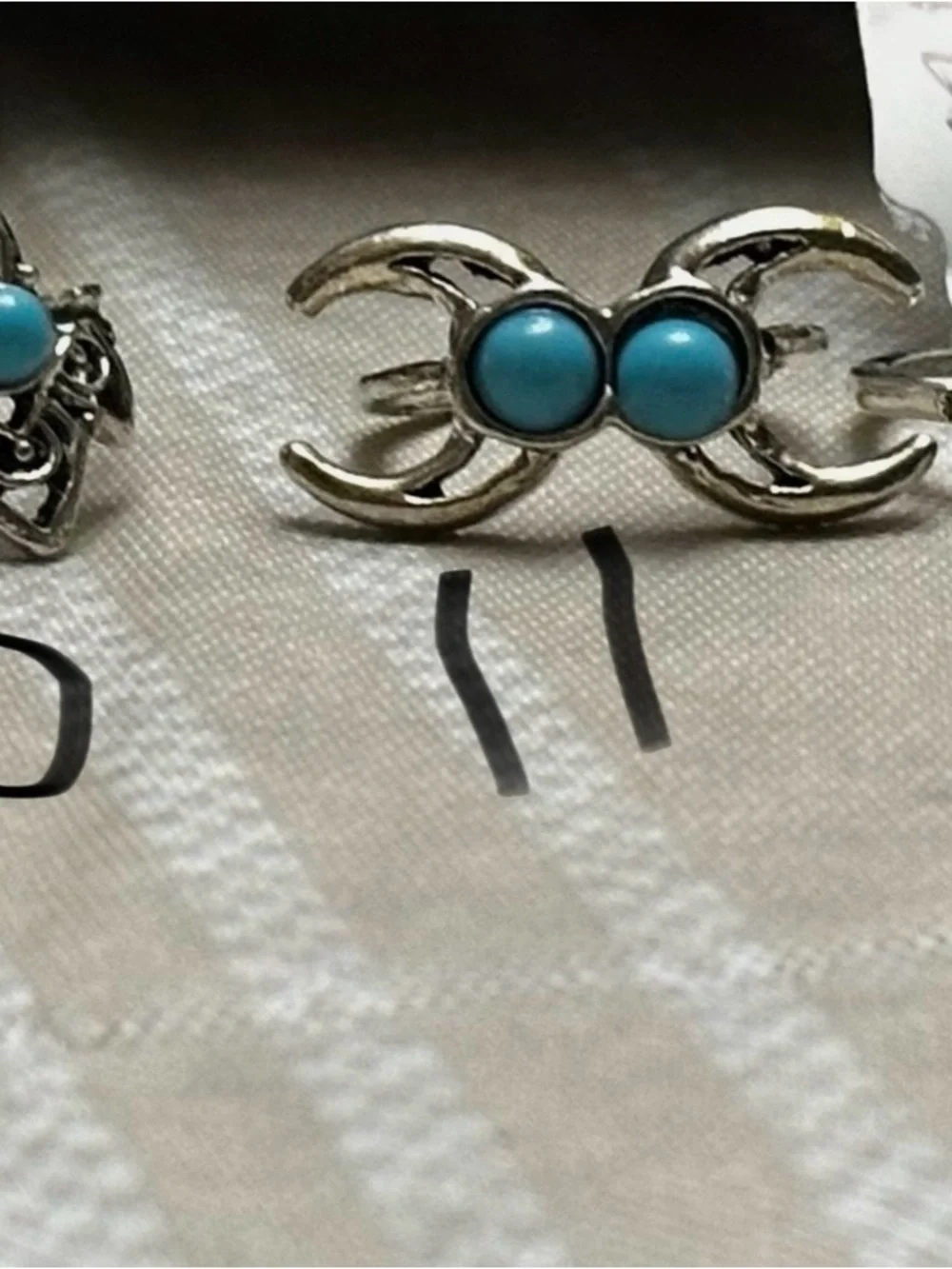 Vintage-Style Turquoise Silver rings